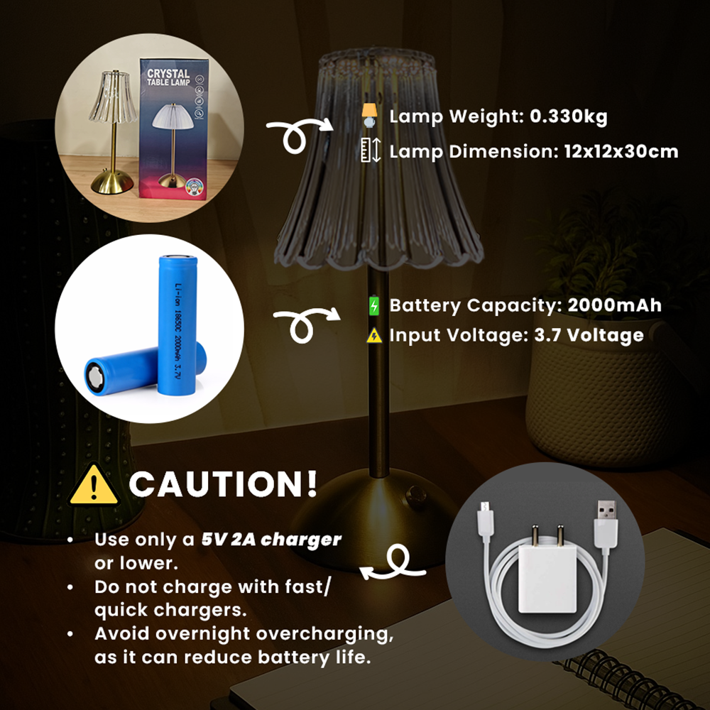 lora Rechargeable Study Table Lamp – LED Desk Light for Reading