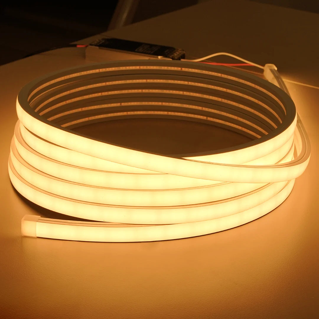 Front curve neon profile, 15×10 mm silicone.