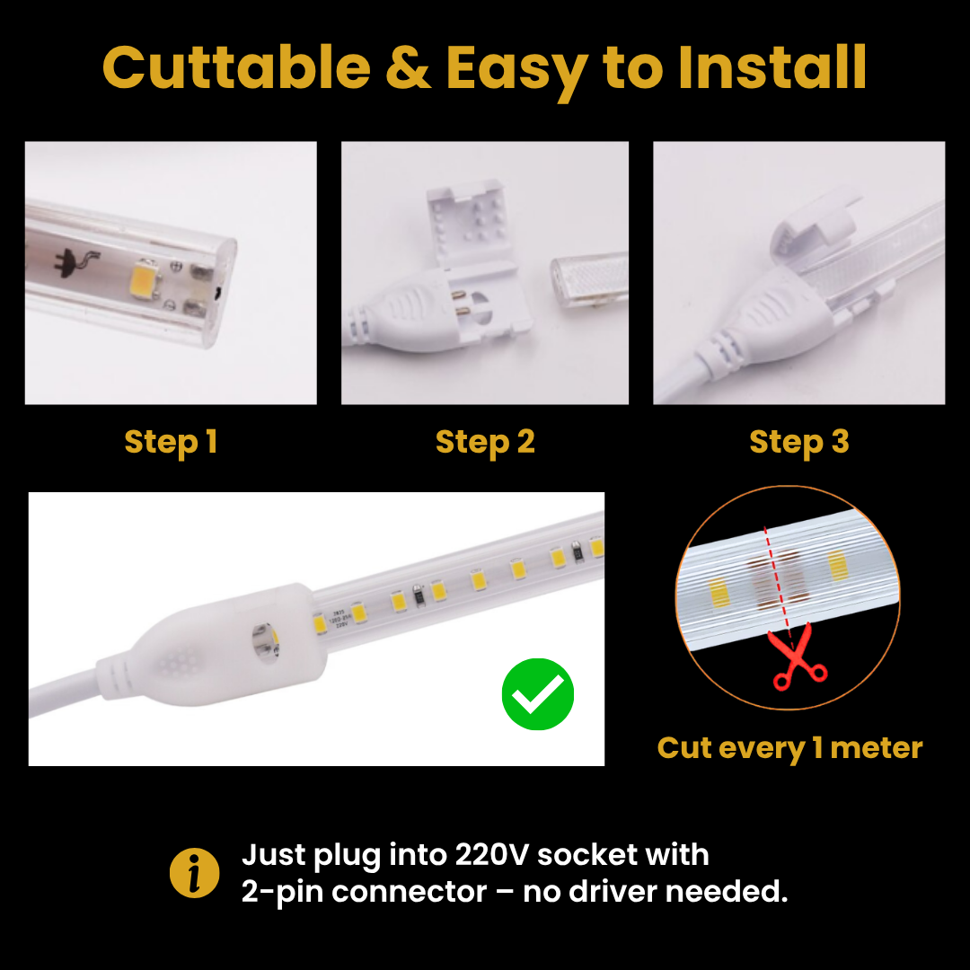 IP65 waterproof LED rope lights – Durable and safe for outdoor decoration and illumination – Chronos Lights