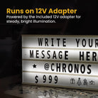 Jumbo Cinematic Light Box 24x12 inches – Oversized retro light board with customizable letters and symbols – Chronos Lights