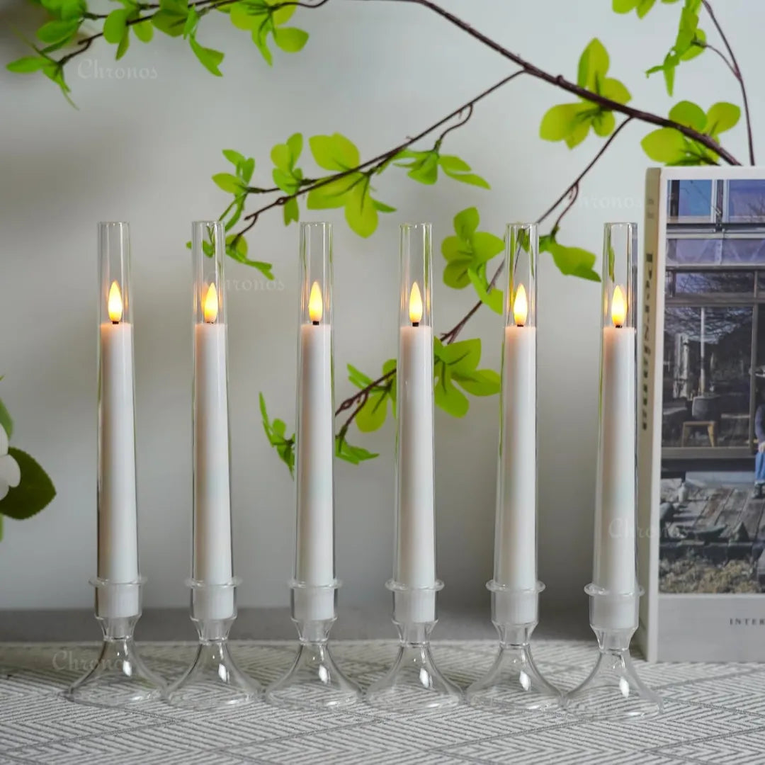 LED candles with remote control and timer settings for easy use