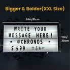 Wall-mounted XXL LED Cinematic Light Box – Perfect for weddings, parties, cafes, and event décor – Chronos Lights