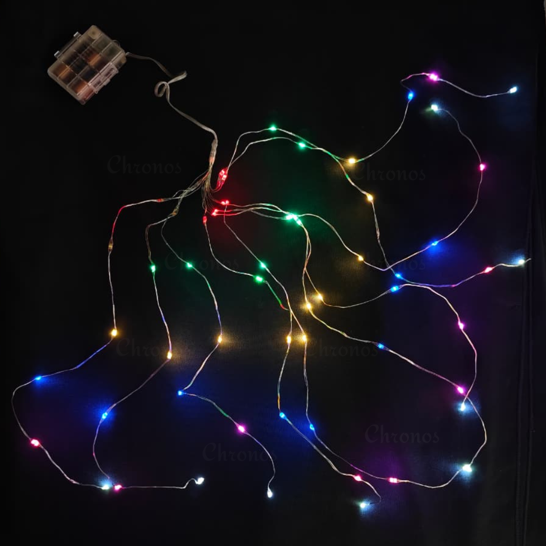 Multi color waterfall fairy lights with remote control and dynamic lighting modes