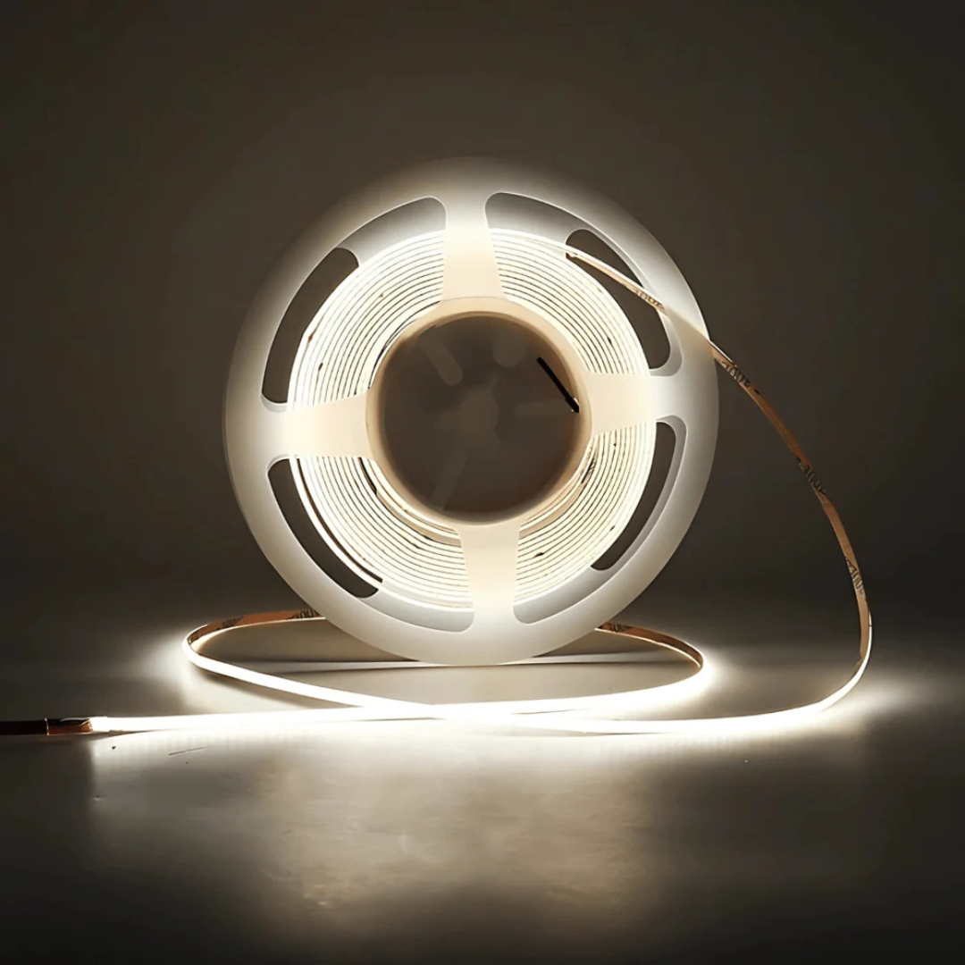 3mm Natural White COB LED Strip Light – 384 LEDs/m, 24V – Soft & Balanced Lighting