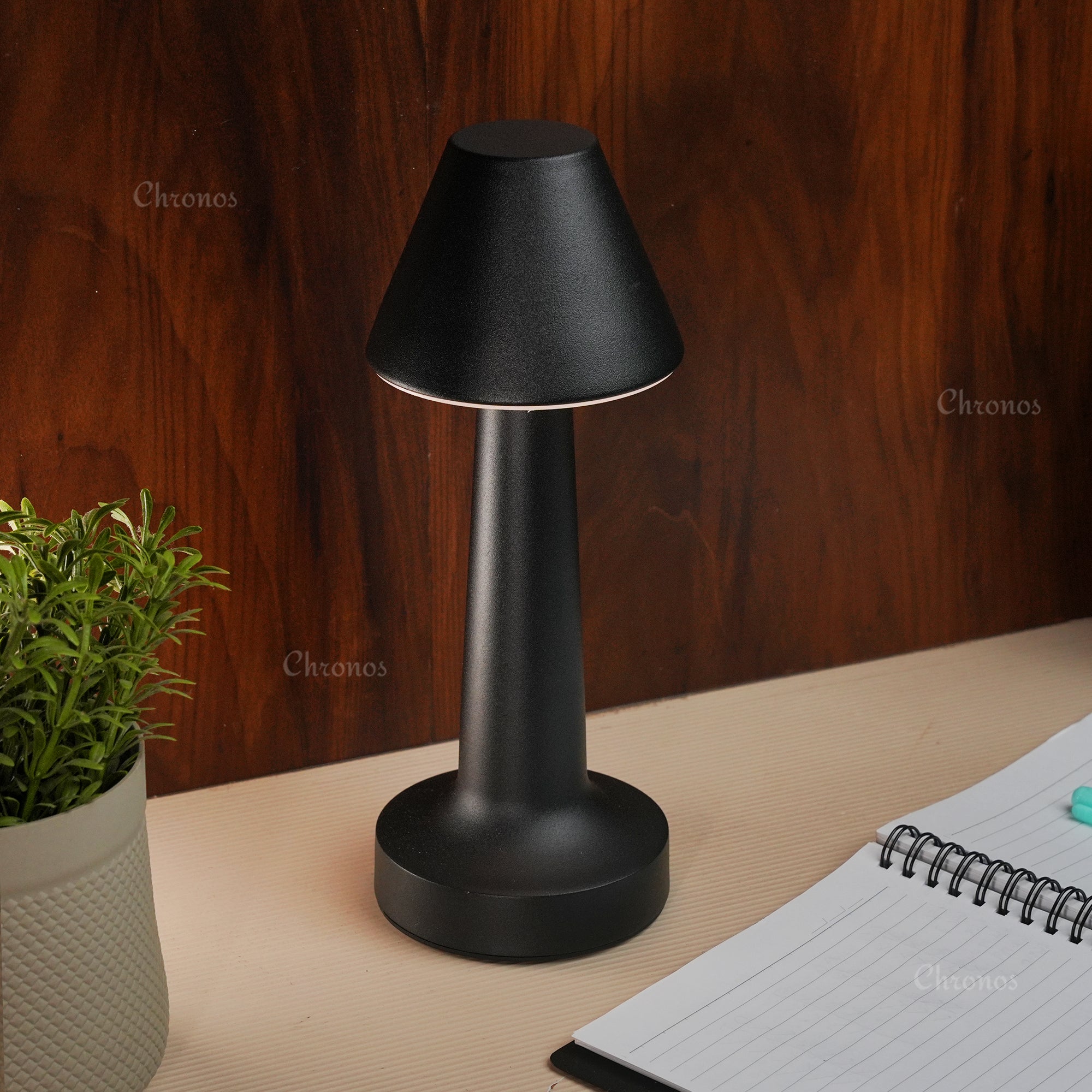 Portable rechargeable pyramid LED lamp perfect for outdoor dining and camping