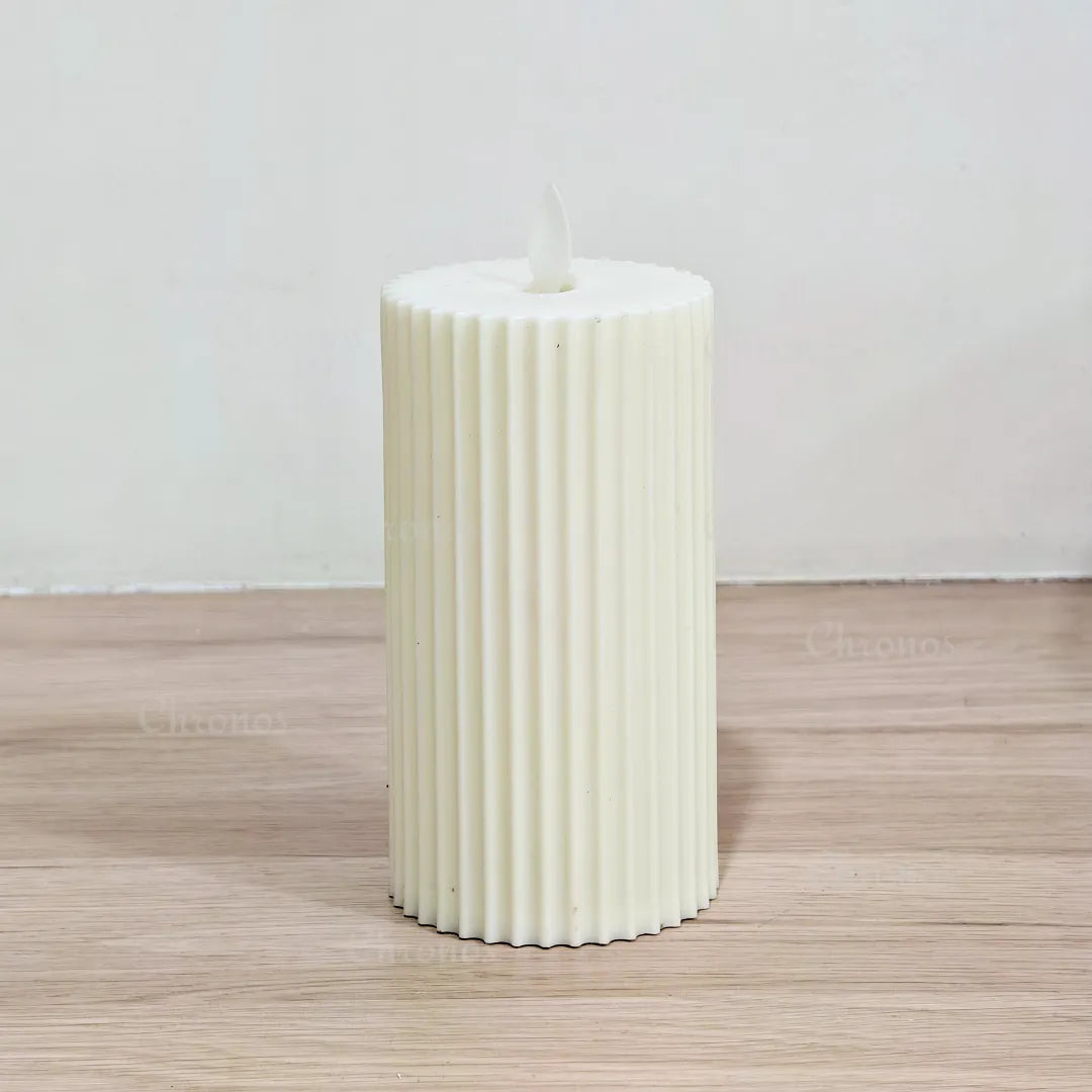 Pleated LED moving wick candle for bedroom ambience