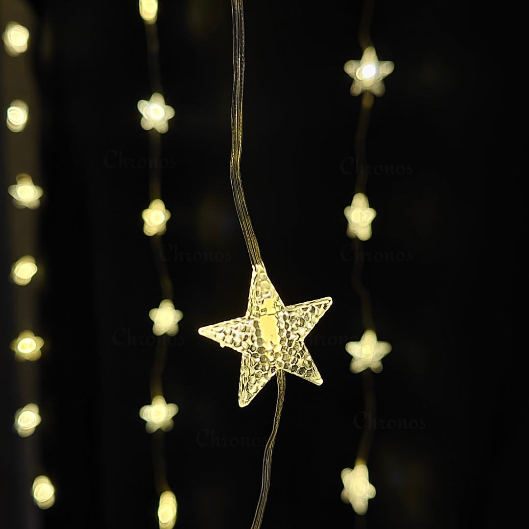 Plug and play star hanging lights with 220V AC for easy installation