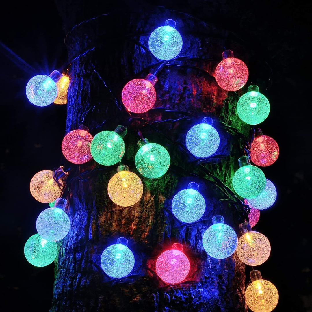 220V plug-in LED bubble string lights for home and festive decoration