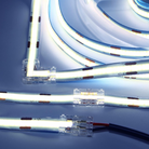 LED connector polarity markings for accurate installation.
