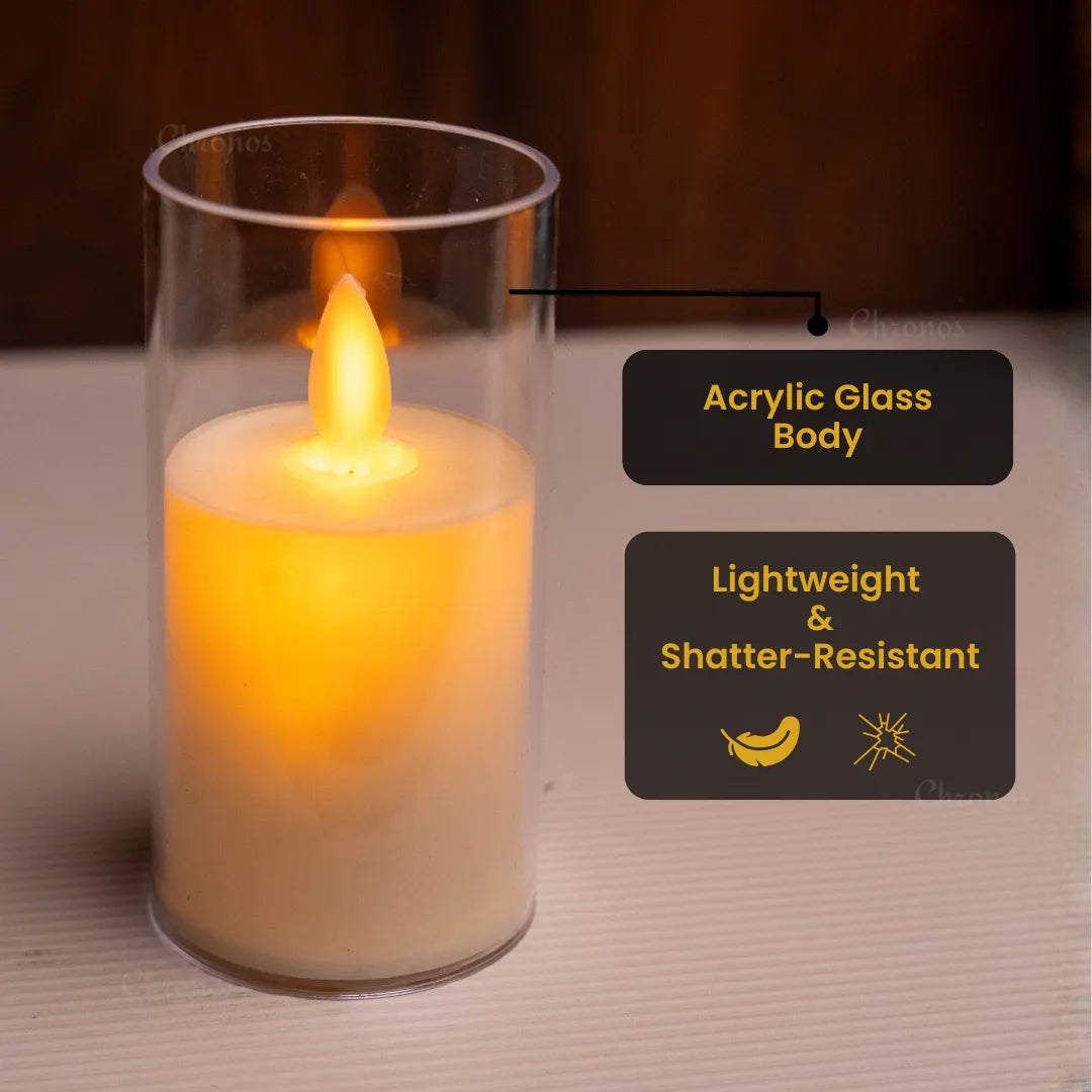 Realistic flickering LED candle set for elegant home décor and festive lighting