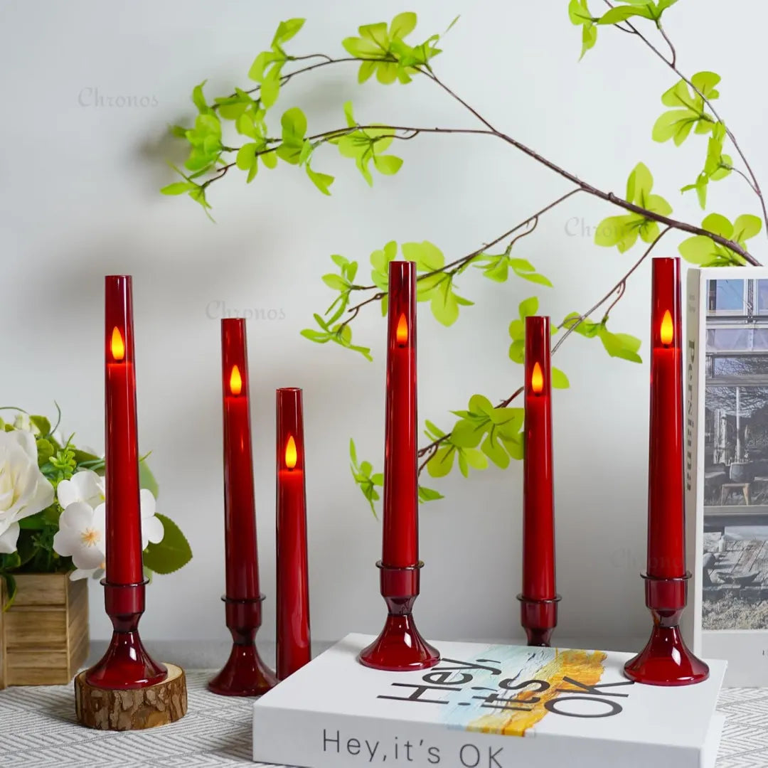 Durable shatter resistant acrylic LED candles for long use