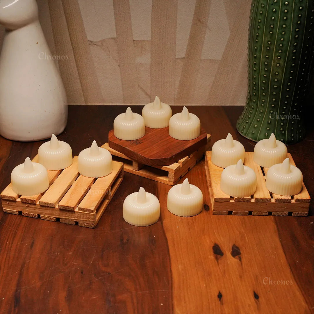 Chronos Lights small LED tea light candles for home décor and cozy lighting setup