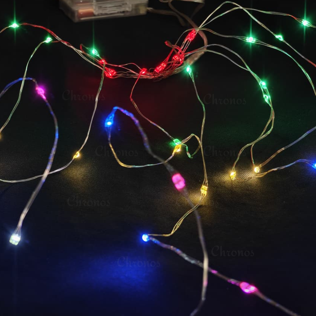 Smart timer multi color fairy lights with remote control for automated lighting