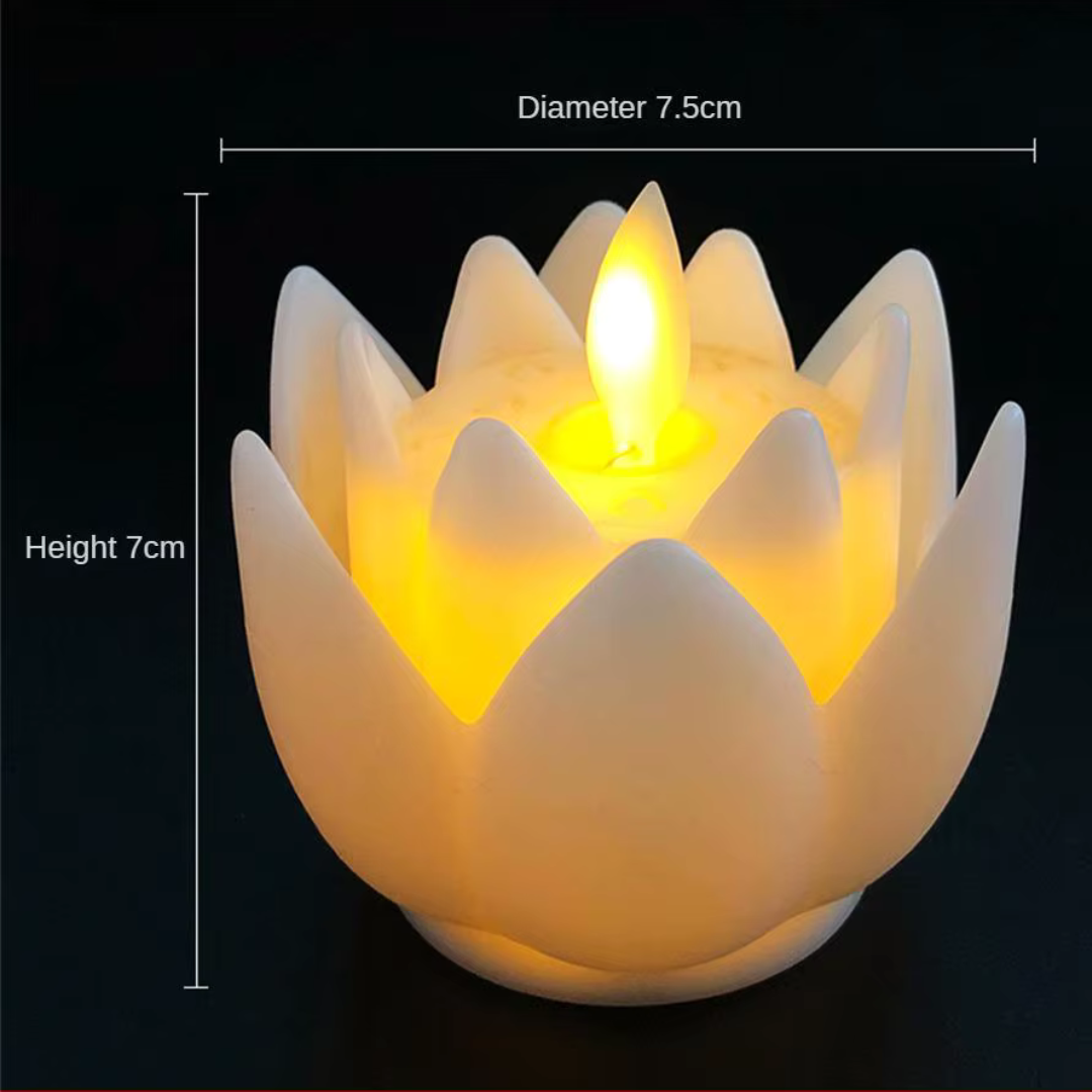 Soft-touch Lotus LED Tealight Candles for cozy, romantic lighting—perfect for bedrooms, meditation, and gifting.