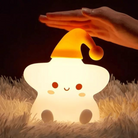 Soft touch star LED lamp with USB charging, squishy and safe for children's bedrooms.