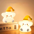Star-shaped color-changing bedside lamp designed to add warmth and fun to kids' rooms.
