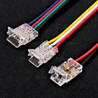 T-connector creating three-way LED strip layout for creative installations.