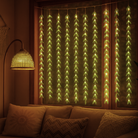 Warm white LED leaves curtain lights for home, wedding, and party décor – Chronos Lights