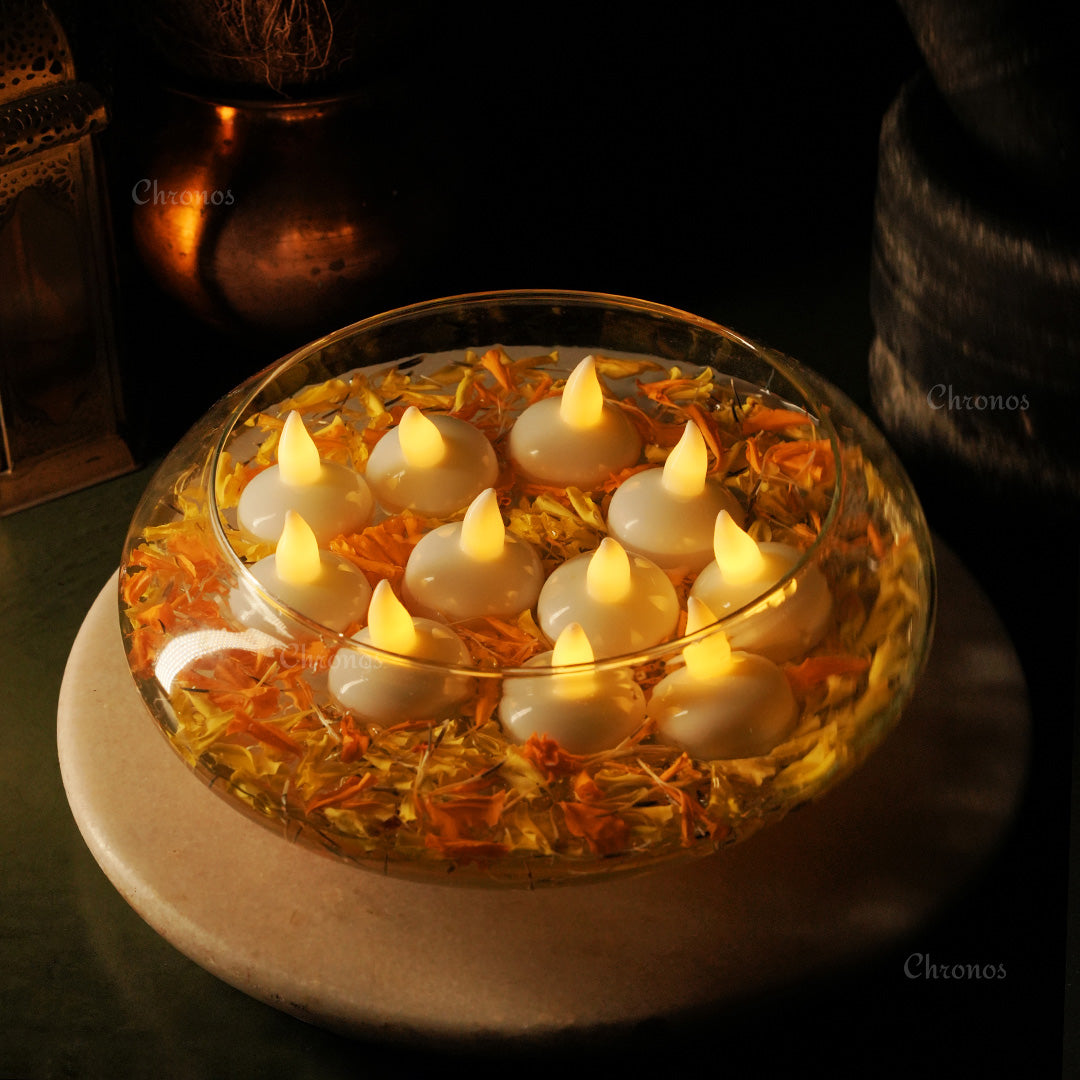 Waterproof floating LED candles for pool and water decoration