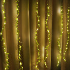 Wedding and photo booth green leaves curtain lights with warm LED illumination – Chronos Lights