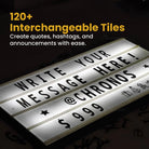 XXL Cinematic Light Box with 24x12 inch display – Customize messages, quotes, and announcements with bright LED lighting – Chronos Lights