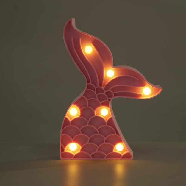 Mermaid Tail | Pink | Marquee Light Shape | Chronos Lights