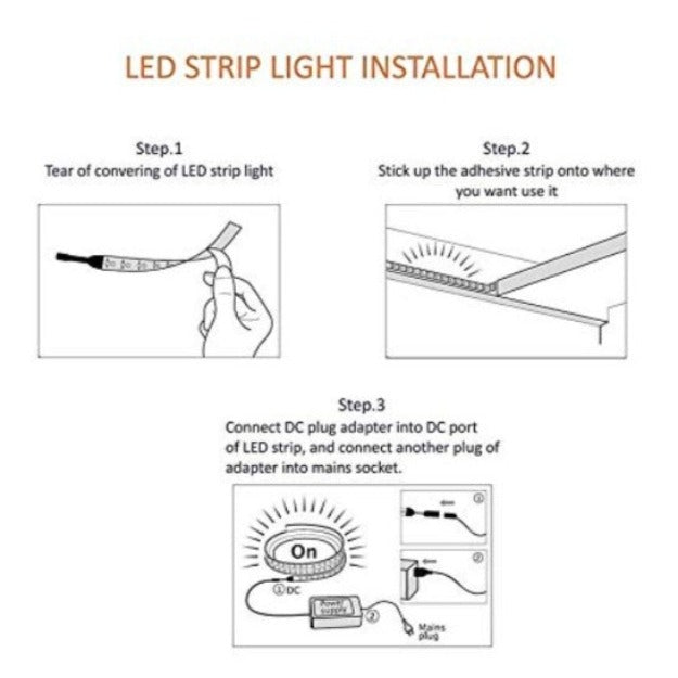 LED Strip Light 2835 SMD LED 120 LED Per Meter Ice Blue | Chronos lights