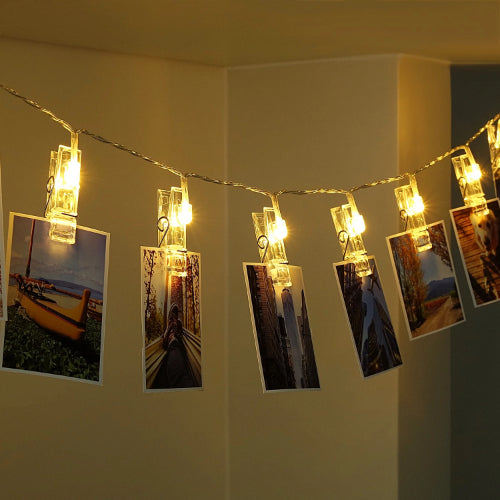 Photo Clips Lights - 3AA Battery Operated | Warm White LED - Chronos