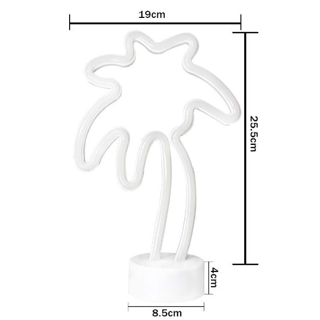 Neon Sign Table Lamp | Battery & USB Operated | Palm Tree