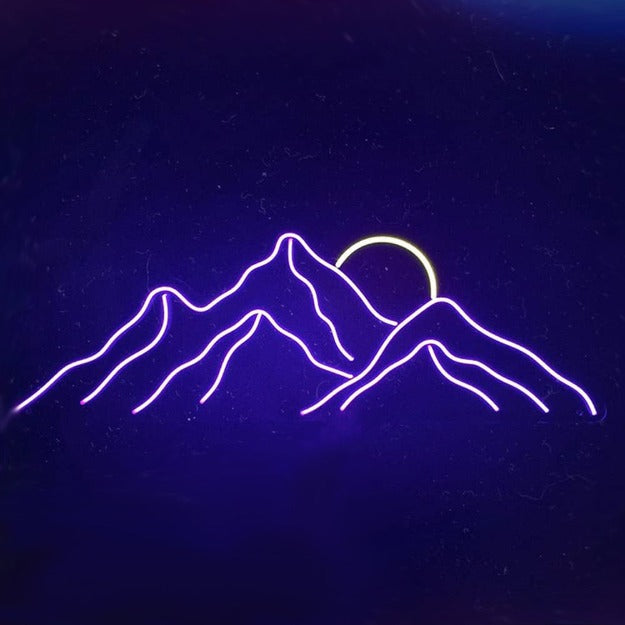 Mountain Neon Sign Neon Signage Chronos lights