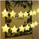 Cracked Star Decorative LED String Lights - White