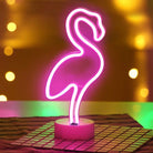 Neon Sign Table Lamp Battery & USB Operated Flamingo
