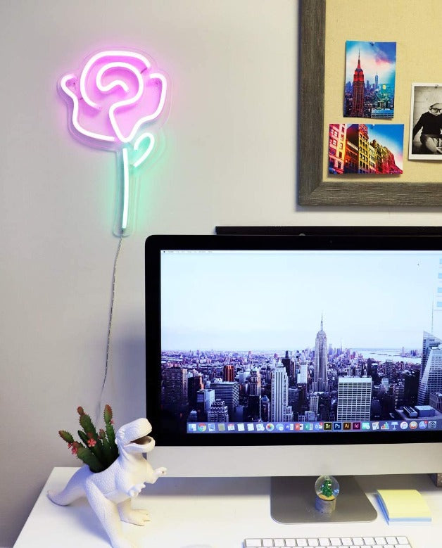 Neon Sign Light | Wall Hanging | Rose
