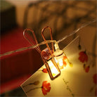Rose Gold Photo Clips Lights - Warm White LED Chronos
