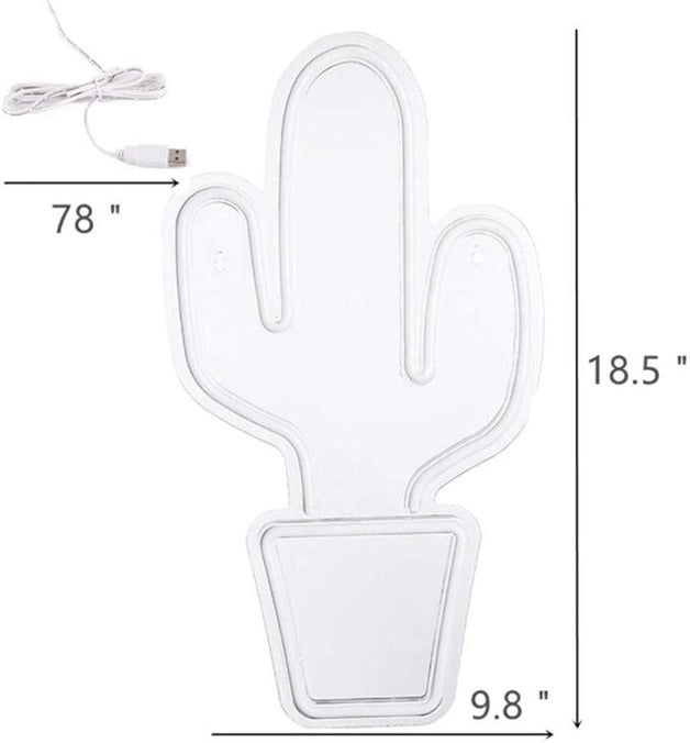 Neon Sign Light | Wall Hanging | Cactus