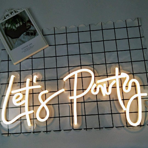 Let's Party Neon Sign Neon Signages Chronos Lights 