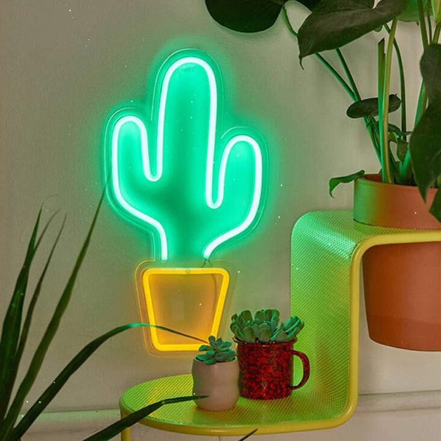 Neon Sign Light | Wall Hanging | Cactus