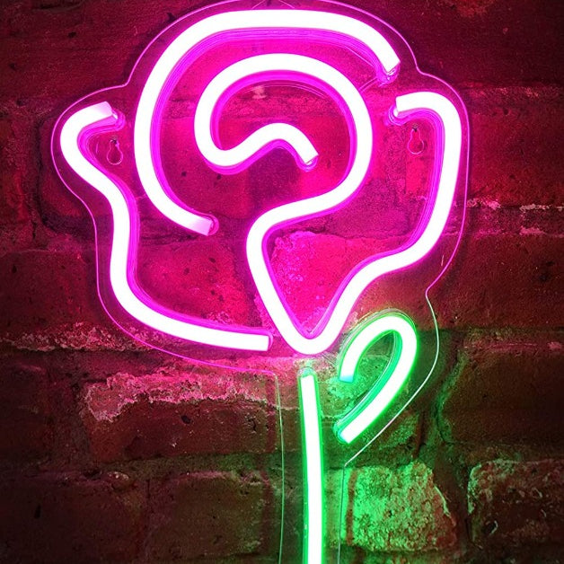 Neon Sign Light | Wall Hanging | Rose