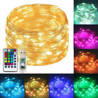 RGB Copper Wire Fairy LED String Lights - 16 Color Changing RGB Remote Control