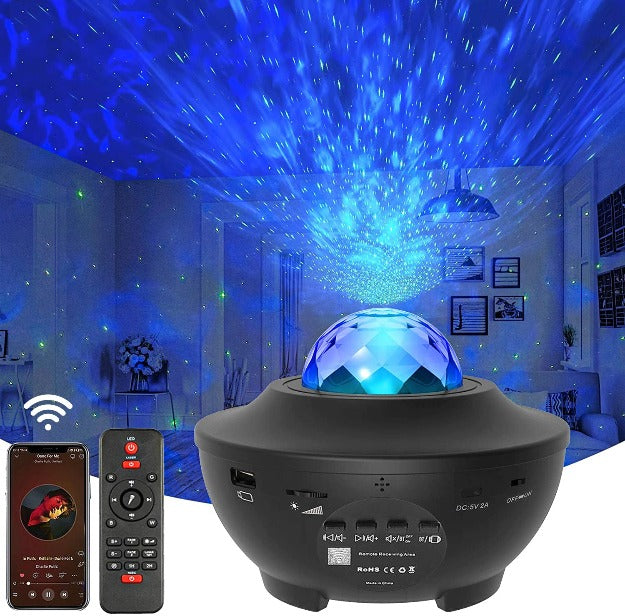 Star & Galaxy Projector Lamp with Bluetooth Speaker Chronos