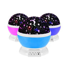 Rotating LED Star Moon Night Lamp | Multicolour Chronos