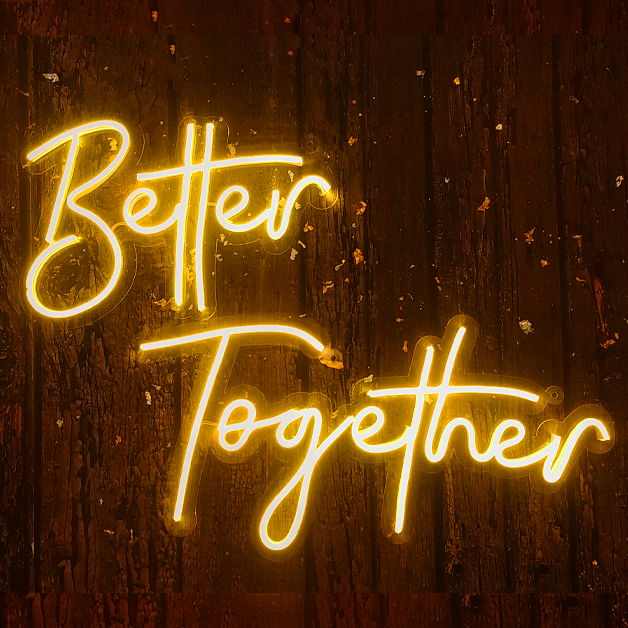 Better Together Neon Sign Light - Yellow