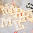 Marquee Lit Up Letters Alphabets Numbers Symbols - Battery Powered