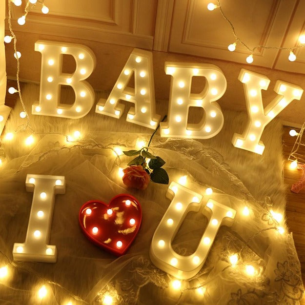 Marquee Lit Up Letters Alphabets Numbers Symbols - Battery Powered