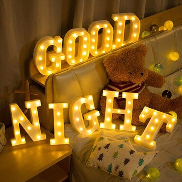 Marquee Lit Up Letters Alphabets Numbers Symbols - Battery Powered