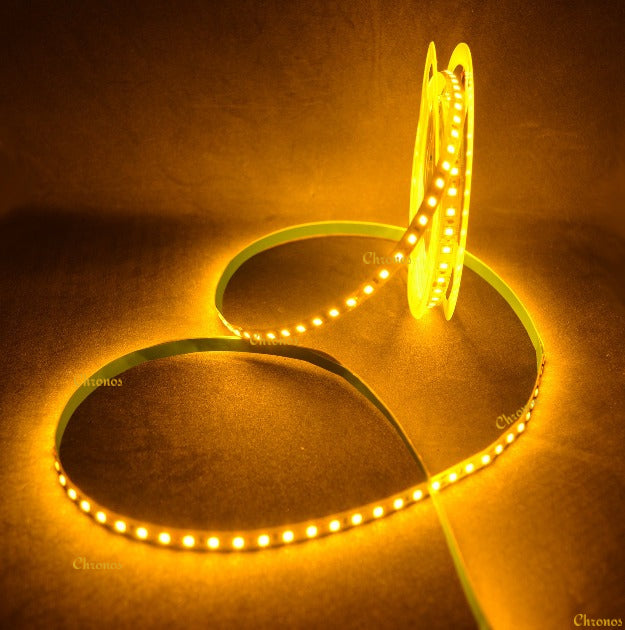 LED Strip Light 2835 SMD LED 120 LED Per Meter Amber Yellow | Chronos lights