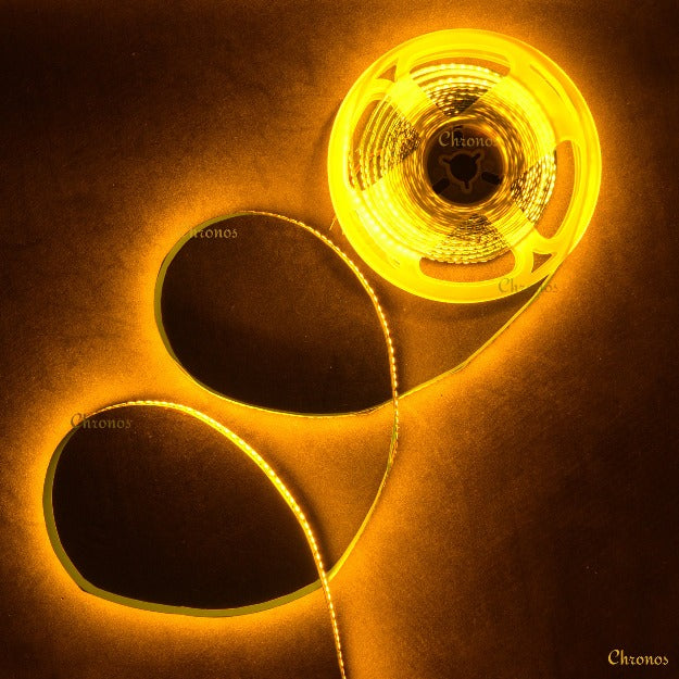 LED Strip Light 2835 SMD LED 240 LED Per Meter Amber Yellow | Chronos lights