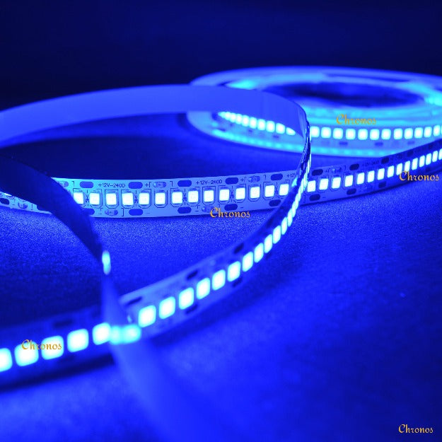 LED Strip Light 2835 SMD LED 240 LED Per Meter Blue | Chronos lights