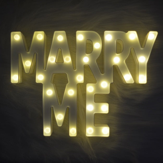 Marry Me Marquee Alphabet Lights | Chronos Lights