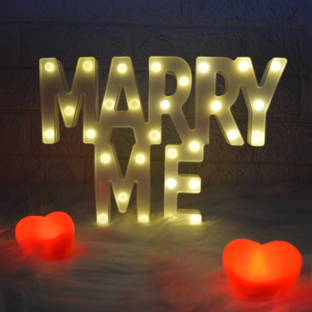 Marry Me Marquee Alphabet Lights | Chronos Lights